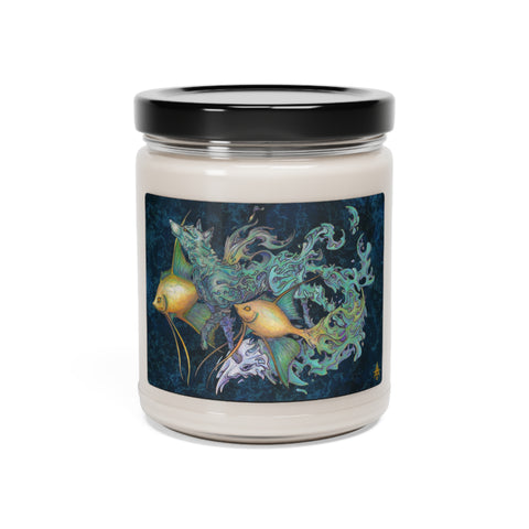 "Aquafox" (Sea Salt + Orchid) Scented Soy Candle, 9oz