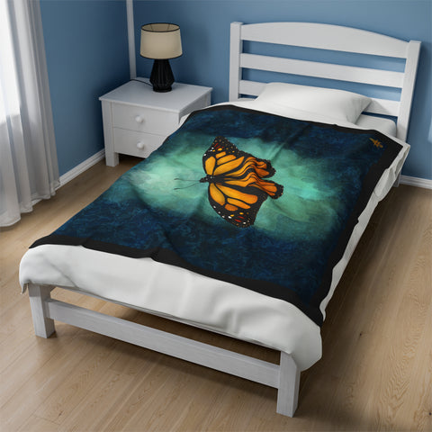"Flutter" Velveteen Plush Blanket