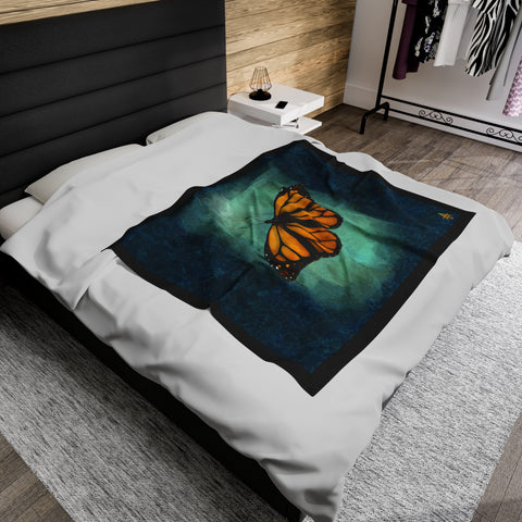 "Flutter" Velveteen Plush Blanket
