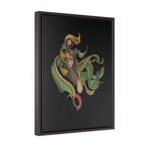 "Heart of Gold Colored"- Framed Premium Gallery Wrap Canvas