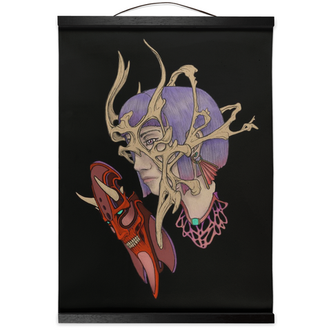 “Guarded”- Hanging Canvas Scroll
